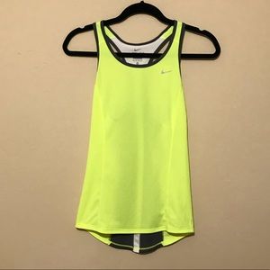 2 for $10 BUNDLE SALE Lime green white & black Nike RacerBack Top XS